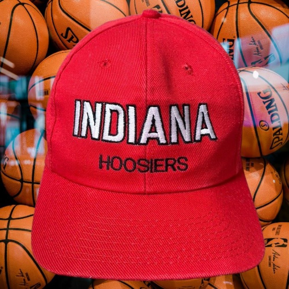 Vintage 80s 90s Twins Enterprise Inc Red NCAA Indiana Hoosiers Snapback Cap Hat